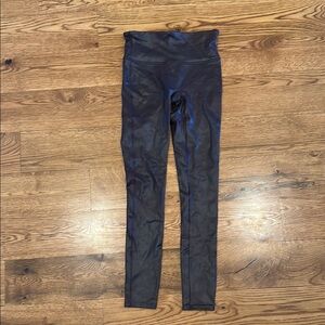 Spanx shape brown Faux Leather leggings. Women’s small